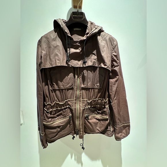 Bottega Veneta NWT Brown Waxed Hooded Anorak Jacket - Size 50R/M - Picture 4 of 8